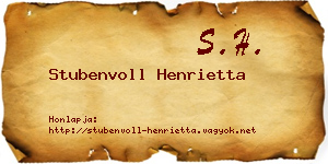 Stubenvoll Henrietta névjegykártya